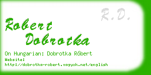 robert dobrotka business card